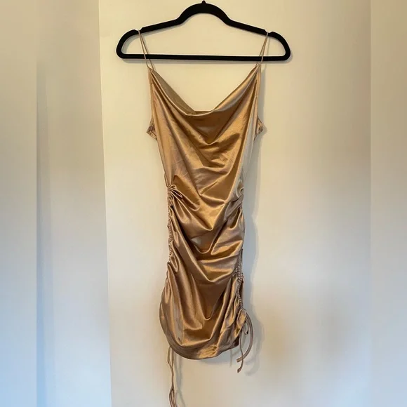 H&M | Dresses | Divided Hm Gold Cocktail Dress | Poshmark